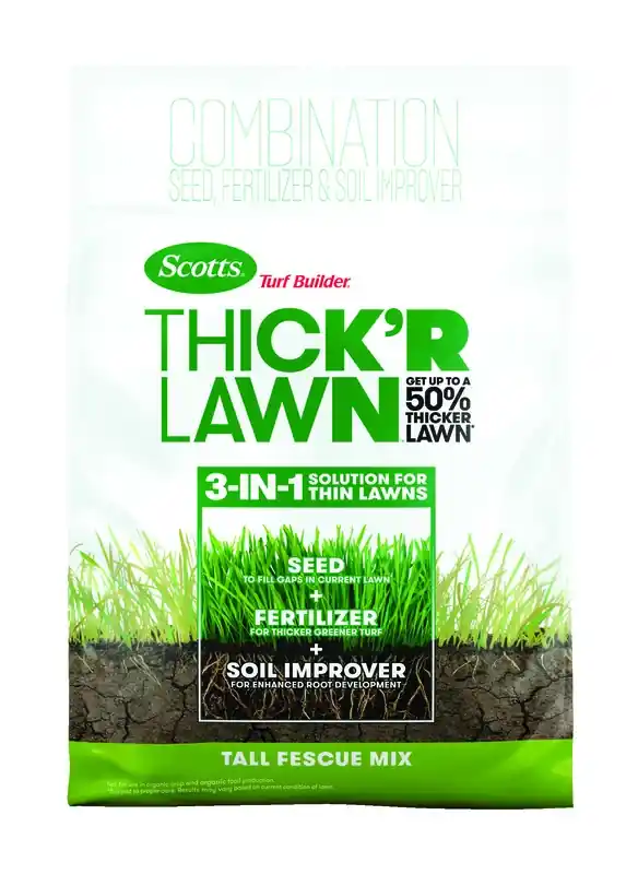 Turf Builder Thick‘R Lawn Tall Fescue Mix, 12 Lbs., Covers 1,200 Sq. Ft.