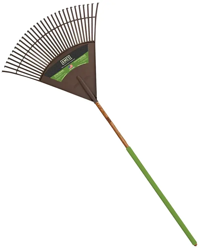 2915712 30-tine Poly Leaf Rake With 48 In. Wood Handle
