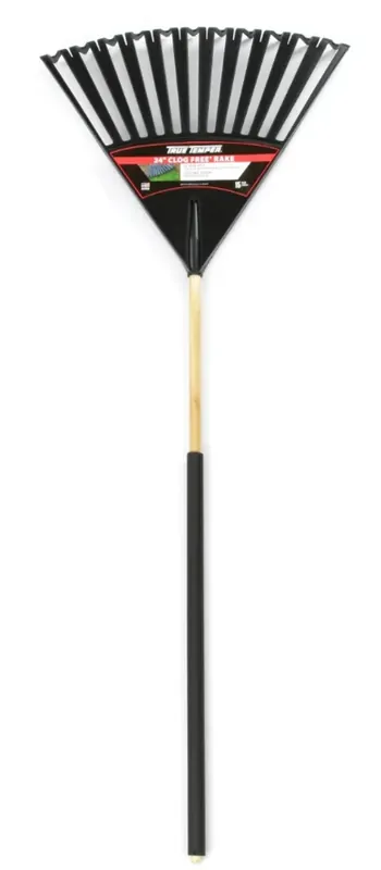 Poly Leaf Rake, 24-In., 48-In. Handle