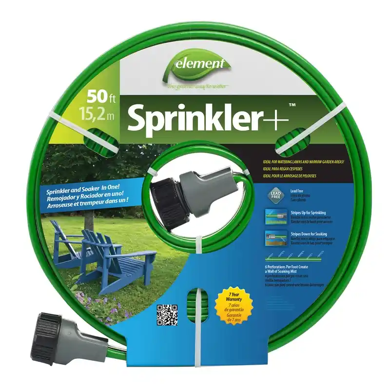 Element Sprinkler & Soaker Hose In One, 50-Ft.