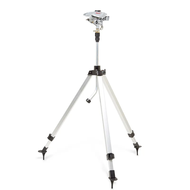 Metal Tripod Base Impulse Sprinkler 8500 Sq Ft With Adjustable Nozzle
