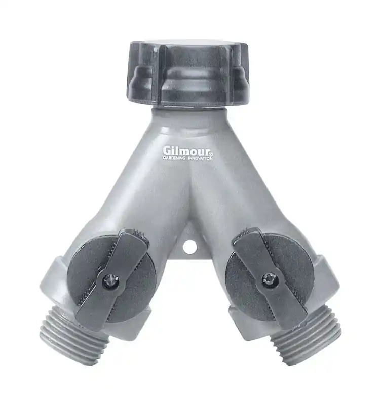 Polymer Threaded Male Y-hose Connector With Shut Offs - Model 800024-1001
