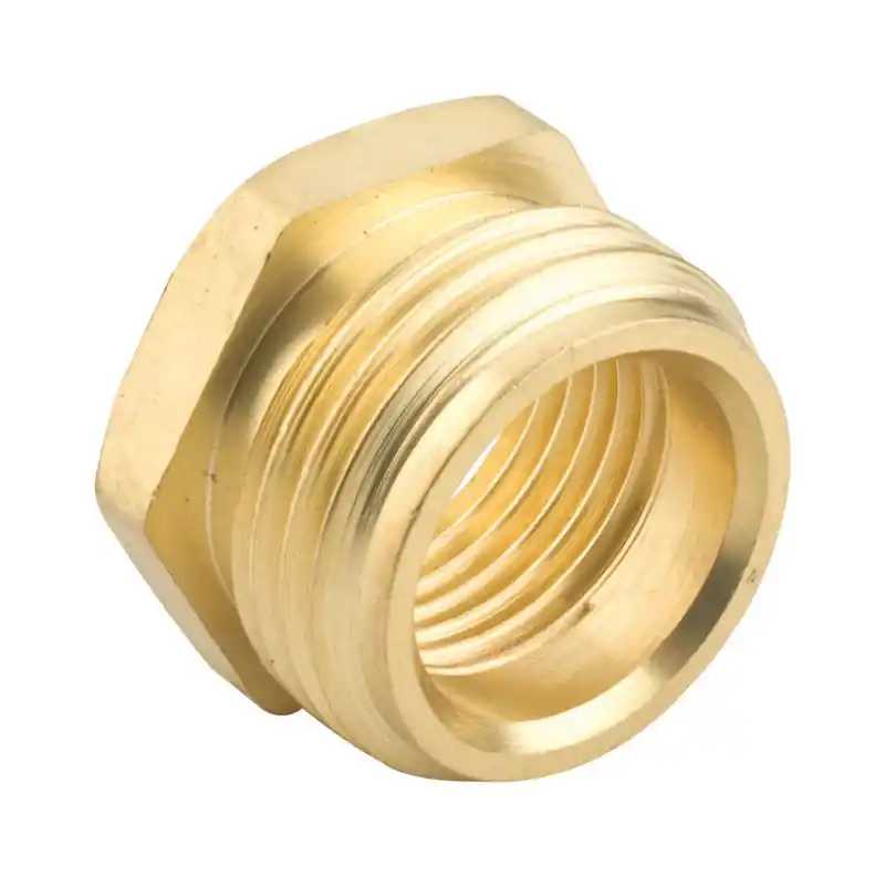 Female Hose Connector, Brass, 3/4 M - 1/2-In. F