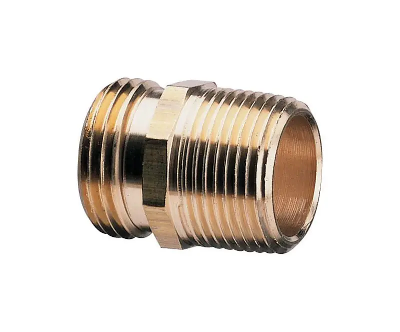 3/4 In. Brass Threaded Double Male Hose Connector - Model 855714-1001