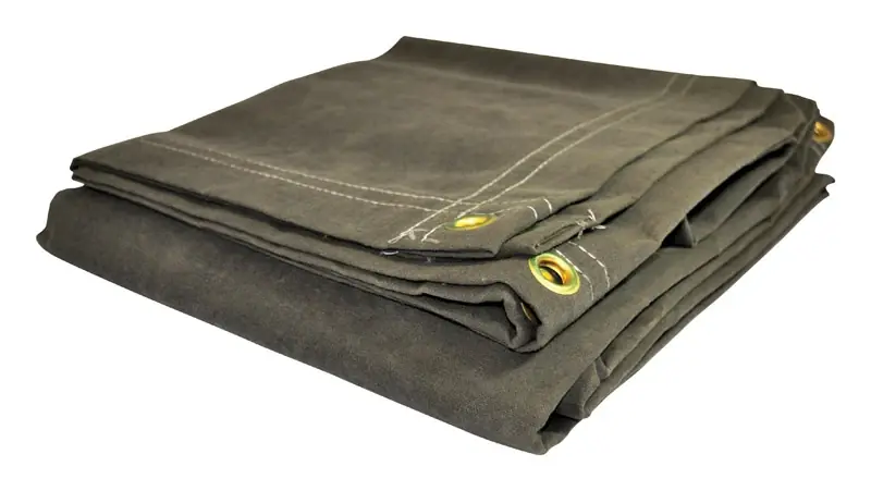 Dry Top Heavy Duty Olive Canvas Tarp 6 Ft W X 8 Ft L