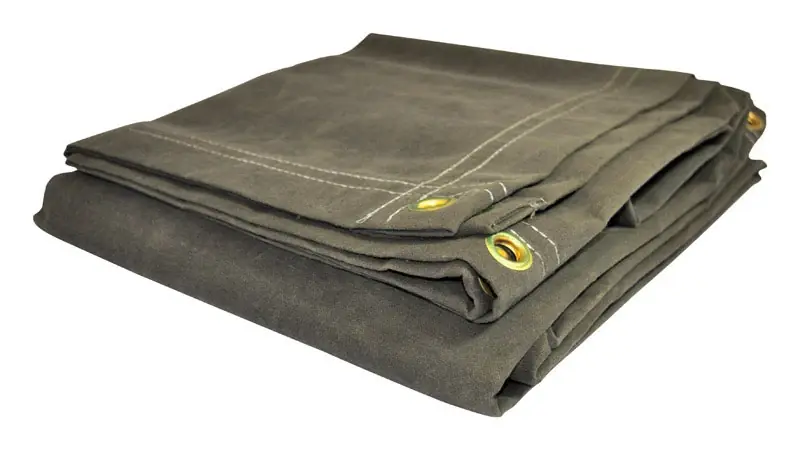Dry Top Heavy Duty Olive Canvas Tarp 8 Ft. W X 10 Ft. L