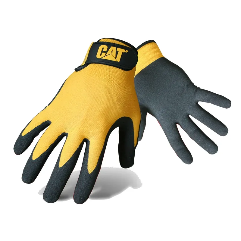 Men‘s Xl Nitrile Coated Nylon Knit Gloves - Black & Yellow
