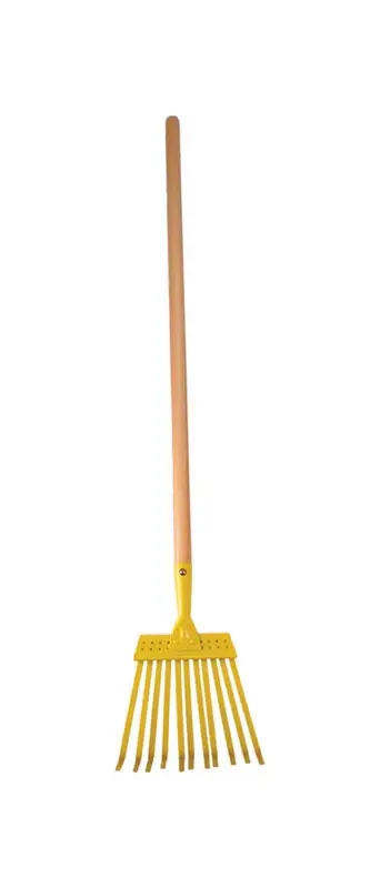 Rugg 31 In. 11 Tine Steel Leaf Rake Wood Handle