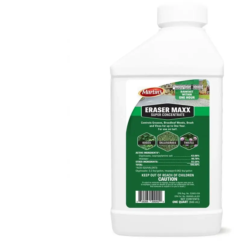 Eraser Max Vegetation Herbicide Concentrate 1 Quart Bottle For Multi-season Weed Control