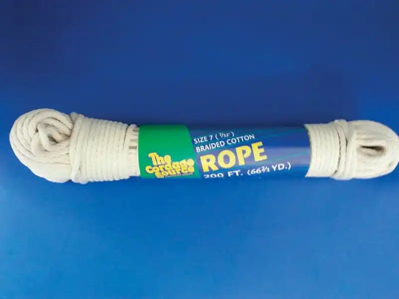 7/32 In. Diameter X 200 Ft. Length White Braided Polyester Clothesline Rope