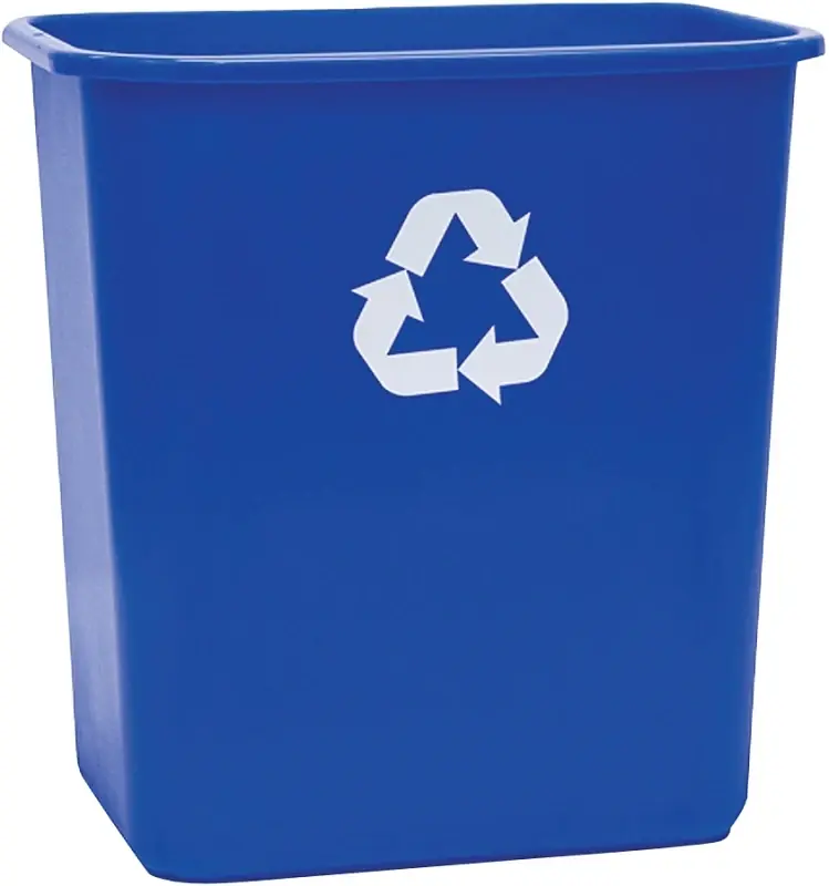 28 Qt. Plastic Recycling Wastebasket - Ideal For Office And Home Use