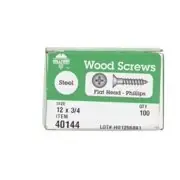 Hillman Fasteners 40144 Wood Screws 12 X 3/4" Zinc Plated Steel