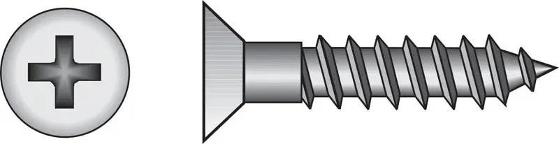 HILLMAN No. 6 X 1-3/4 In. L Phillips Zinc-Plated Coarse Wood Screws 100 Pk