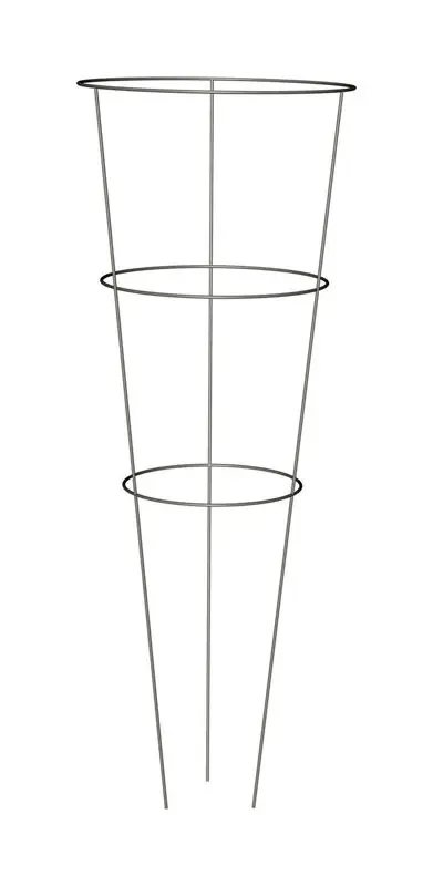 42 In. Galvanized Welded Wire Tomato Cage - 3 Legs, 3 Rings, 12 In. Diameter