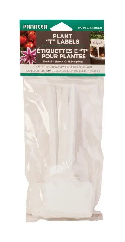 Panacea 6 In. H X 2.25 Inch Ft. W White Plastic Plant Label