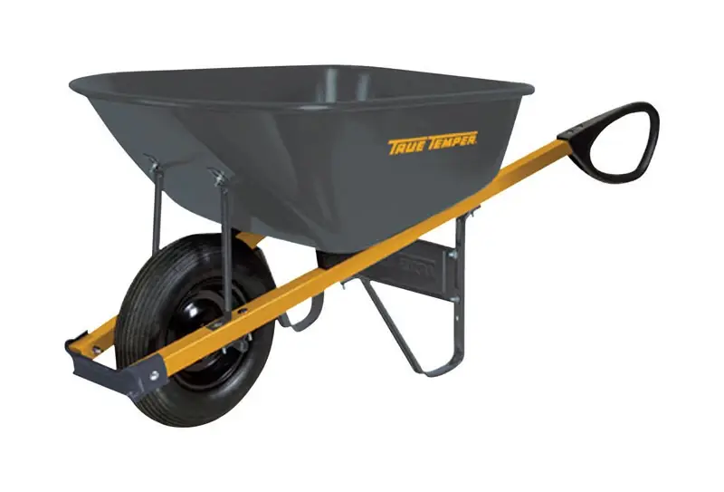 Steel Wheelbarrow, Total Control Grips, 6 Cu. Ft.