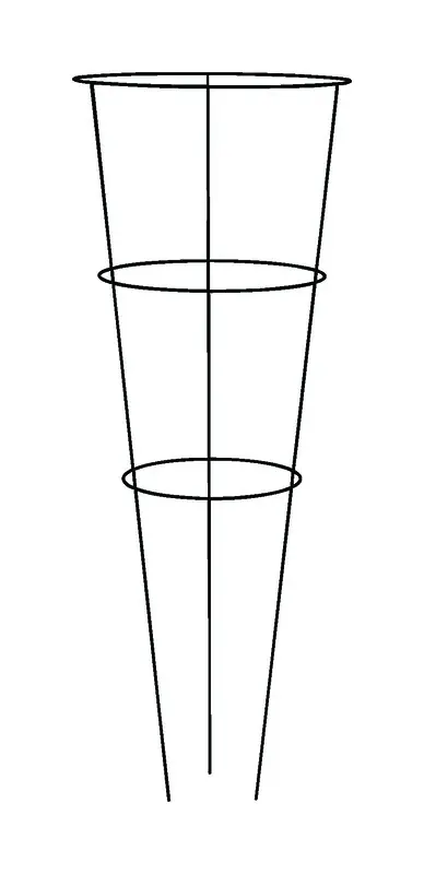 Vivid 42 In. H X 16 In. W Green Steel Tomato Cage - Heavy-duty Support