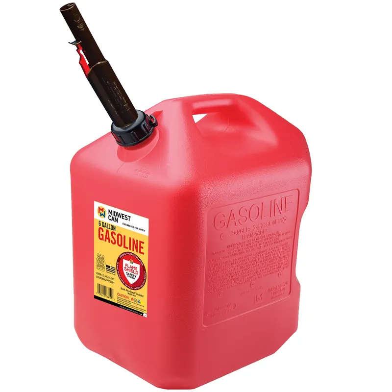 Gas Can, CARB Compliant, 6 Gallons