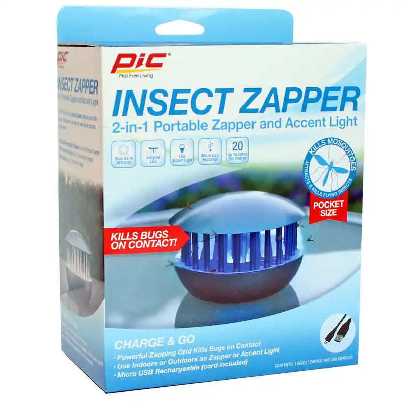 2-in-1 Indoor And Outdoor Insect Zapper - Model Pbz, Portable Bug Killer