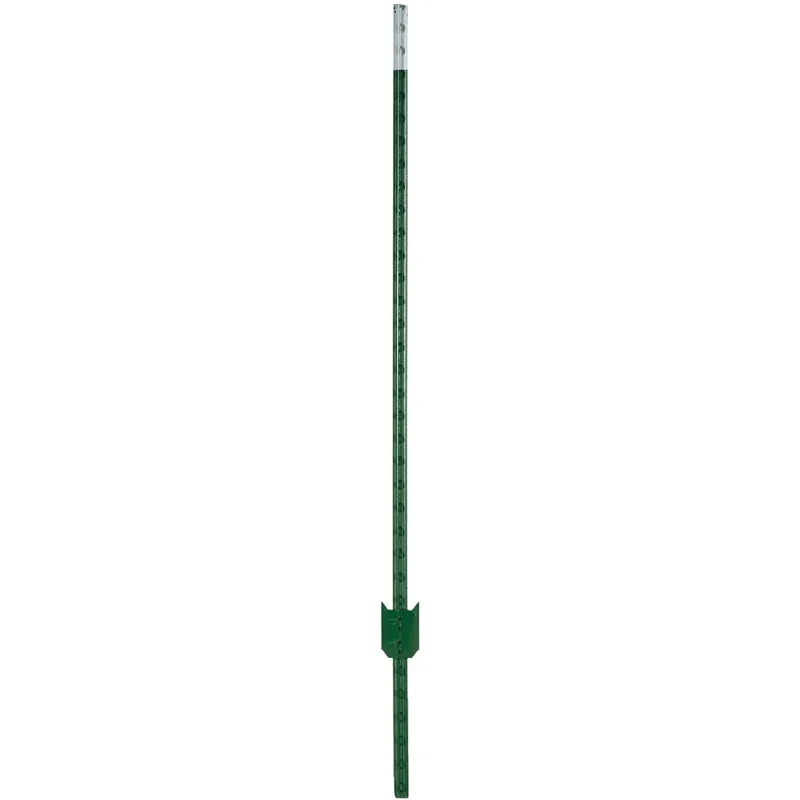 Studded T-Post, Green, 5-1/2 Ft. X 1-1/4 In.