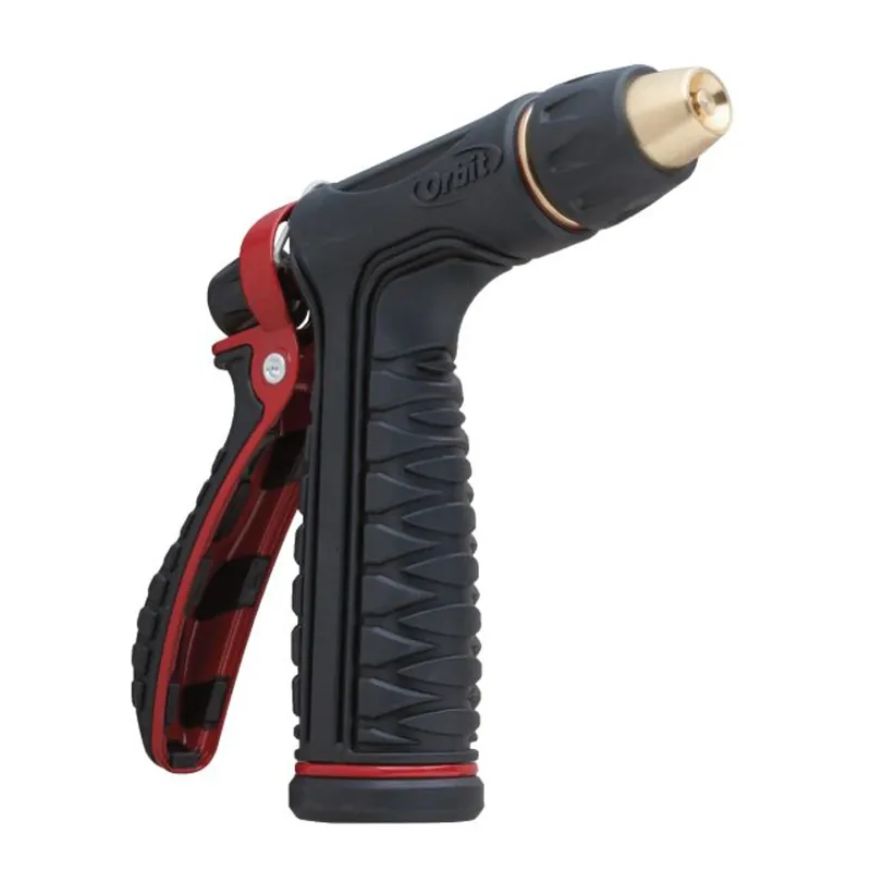 Pro Flo Adjustable Rear Trigger Metal Hose Nozzle, Red & Black, Model 56925