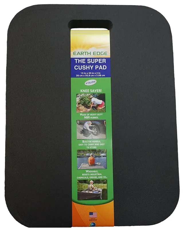 Super Cushy Pad 20 In. X 15 In. Black Rubber Garden Kneeler