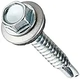 The Hillman Group 561042 12-14-Inch X 1-1/2-Inch Washer Head Neoprene Washer Self Drilling Screw, 100-Pack