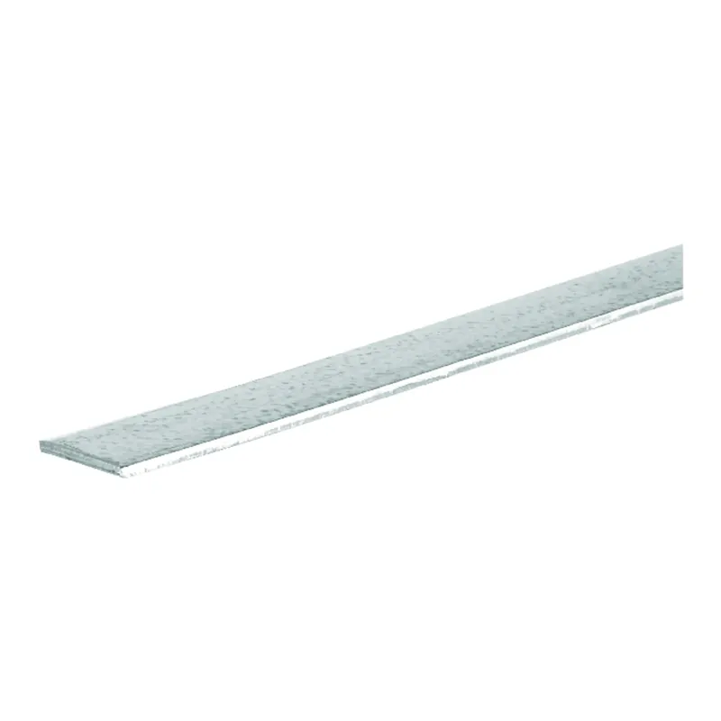 Flat Steel Bar, Zinc Plated, 12 Gauge, 1/8 X 1.25 X 48 In.