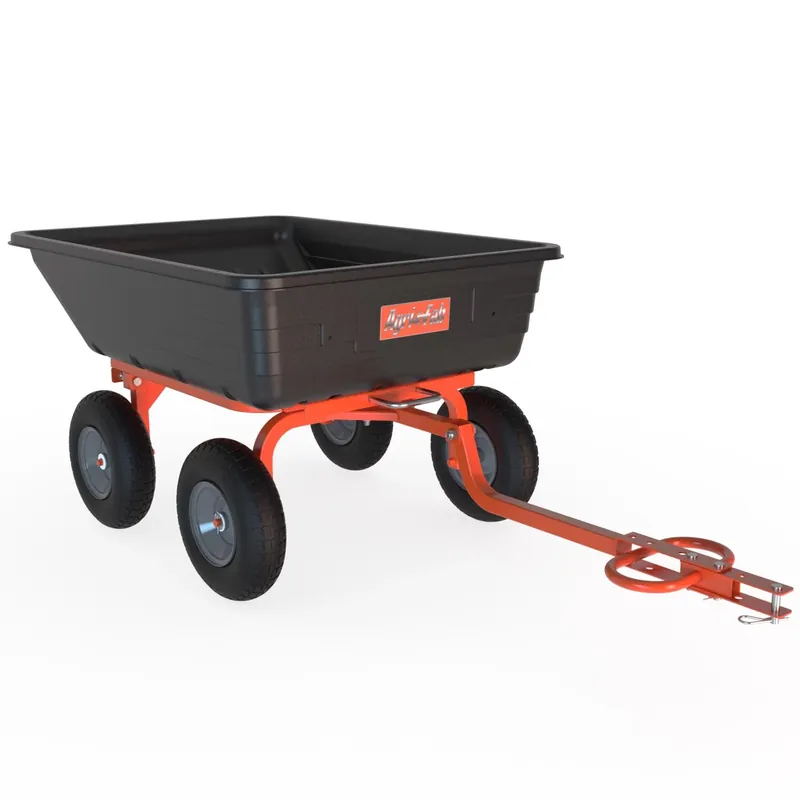 Tow Behind 4-Wheel Garden Cart, Poly Bed