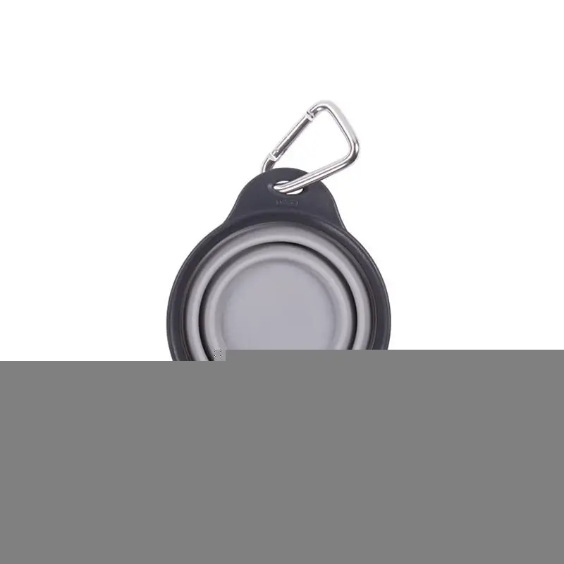 Dexas Gray Collapsible Rubber 1 Cup Pet Bowl For Dogs