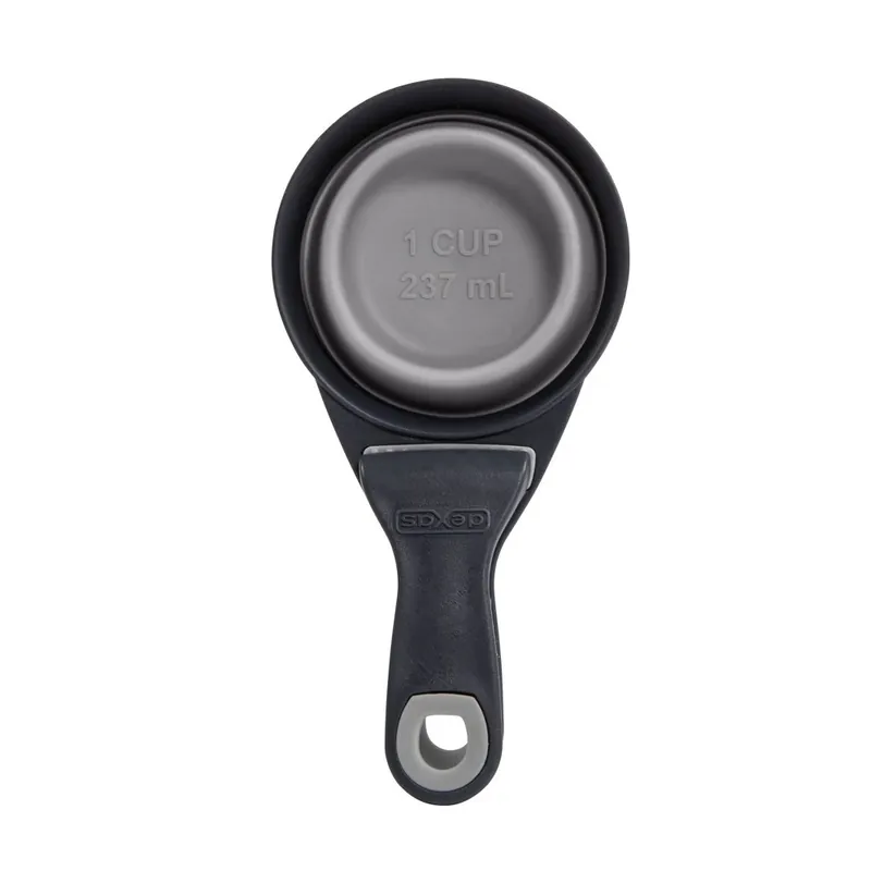 Popware Klip Scoop Collapsible 1 Cup Light Gray Kitchen Tool