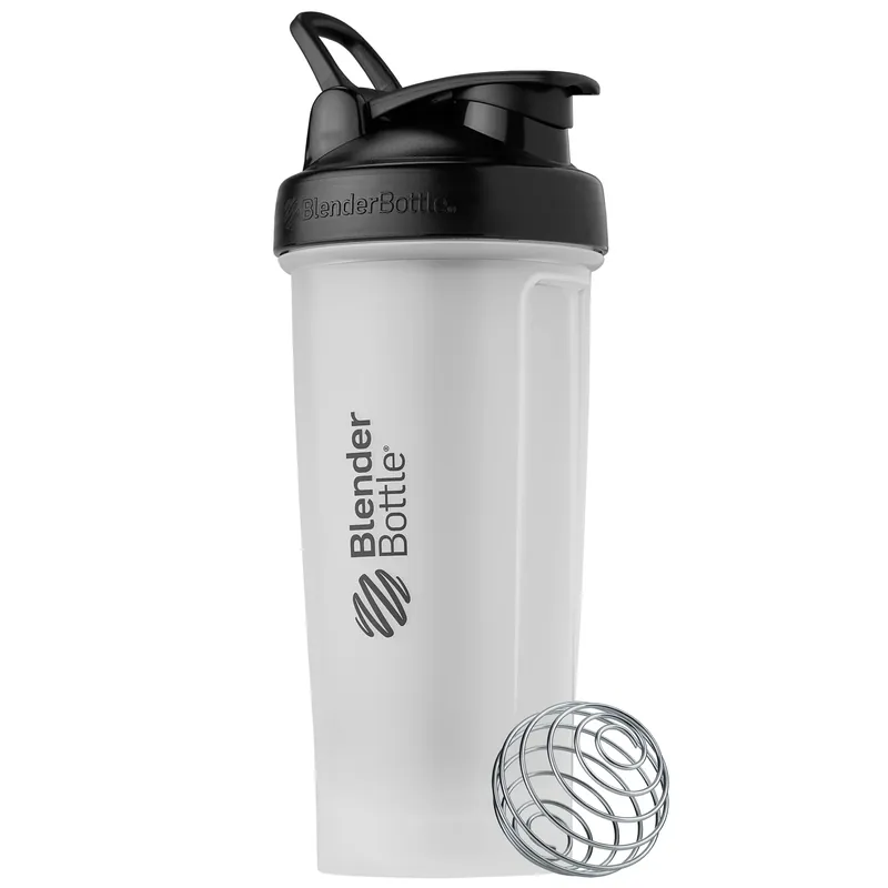 28 Oz Classic Black/white Bpa Free With Stainless Steel Blenderball