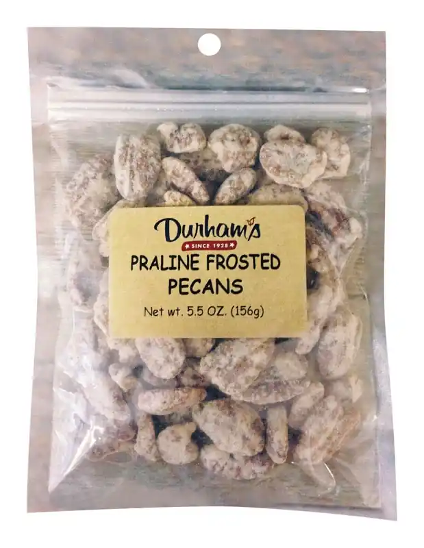 Durhams Praline Frosted Pecans 5.5 Oz Bagged