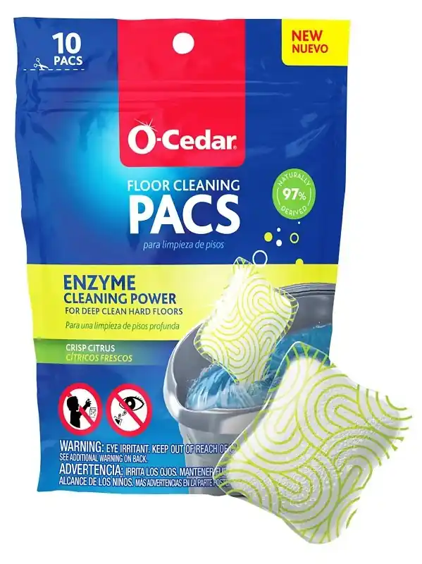 O-Cedar Citrus Scent Floor Cleaner Powder 10 Pk