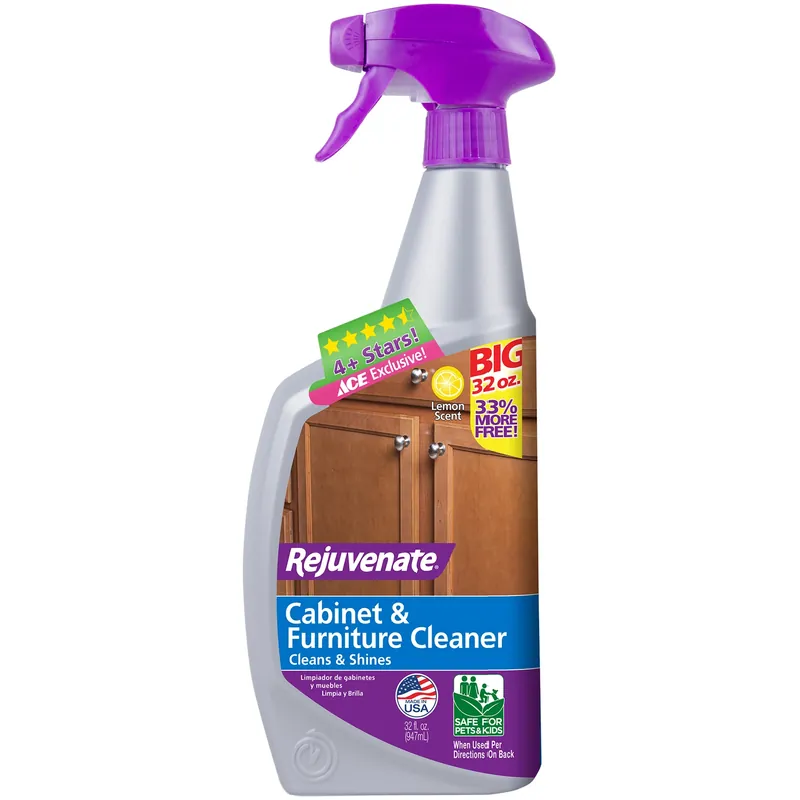 Lemon Scent Cabinet And Wood Cleaner 32 Oz Liquid - Ph Balanced, Residue Free