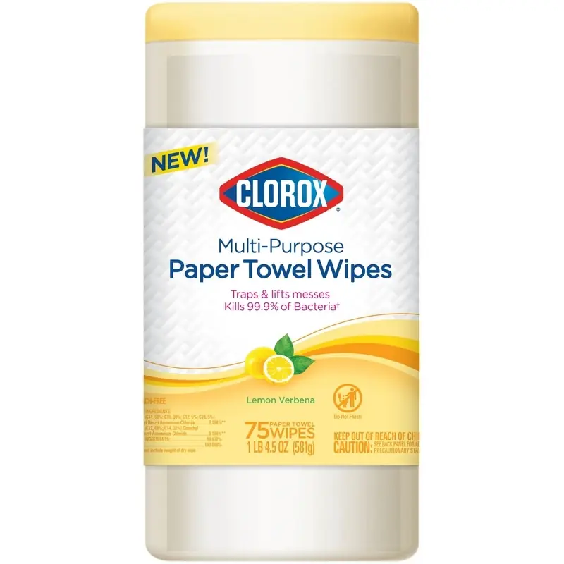 Clorox Lemon Verbena Scent Disinfecting Wipes 75 Ct
