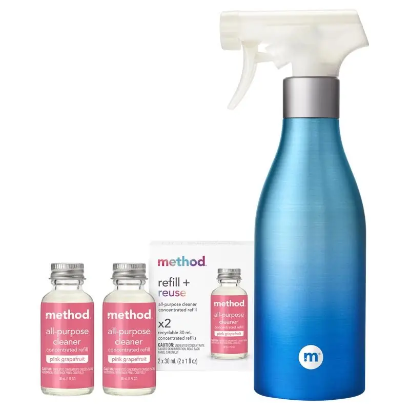 Method Pink Grapefruit Scent Concentrated All Purpose Cleaner Starter Kit Liquid 1 Oz