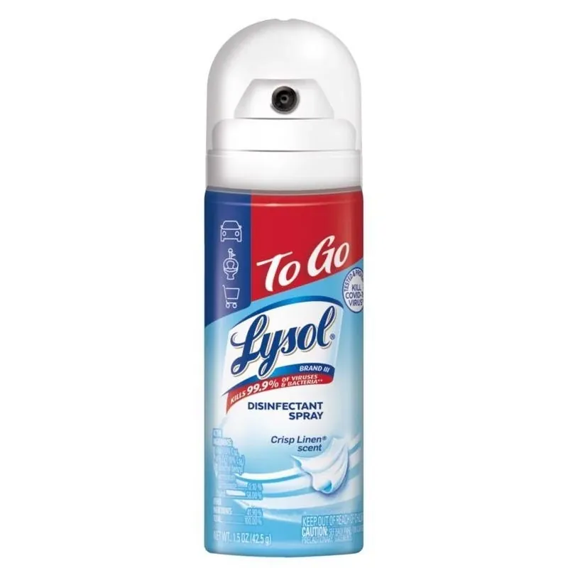 Lysol Crisp Linen Disinfectant Spray – 1.5 oz Rapid‑Action Germ Killer