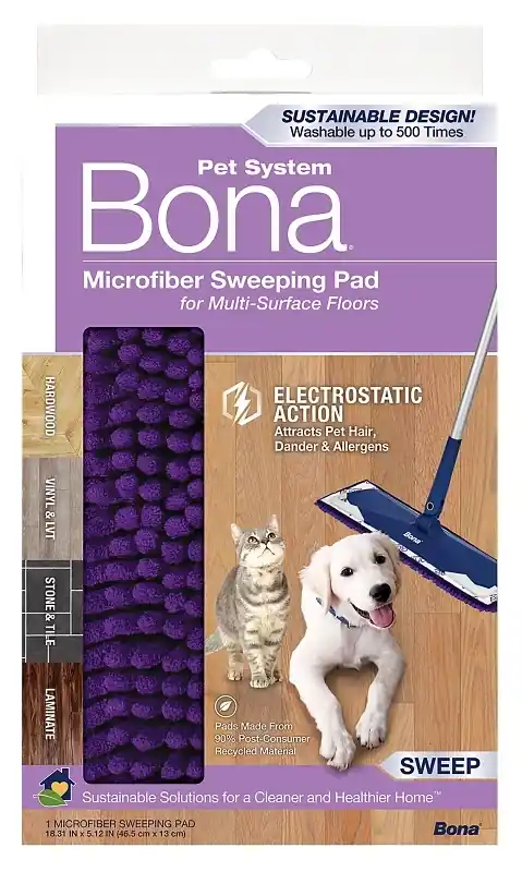Bona 8.31 In. Microfiber Sweeping Pad 1 Pk