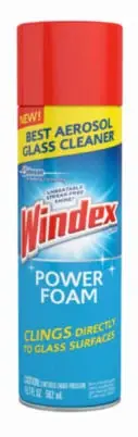 Windex Fast Shine Foam Glass Cleaner, No-Drip Aerosol Cleaning Spray, 19 Oz