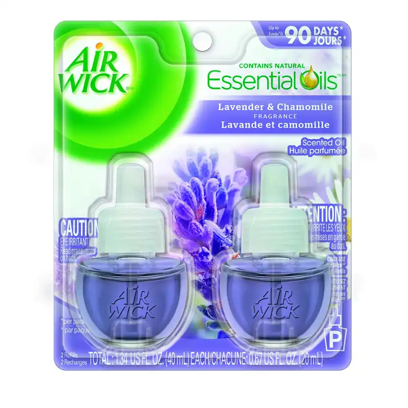 Air Wick Lavender And Chamomile Scent Air Freshener Refill 1.34 Oz Liquid 2 Pk
