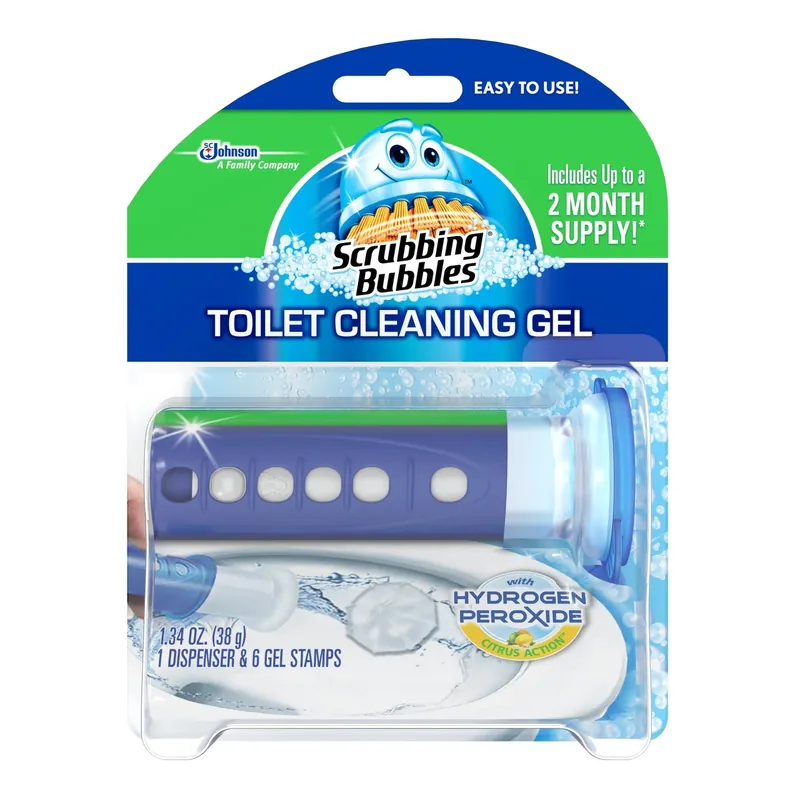 Citrus Scent Continuous Toilet Cleaning System 1.34 Oz Gel With Dispenser