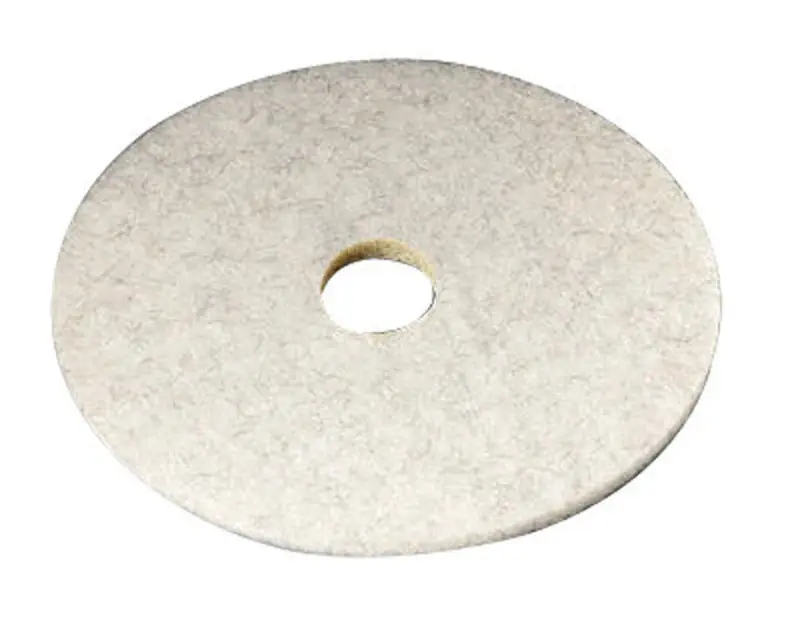 3M Natural Blend 20 In. D Non-Woven Natural/Polyester Fiber Floor Polishing Pad White