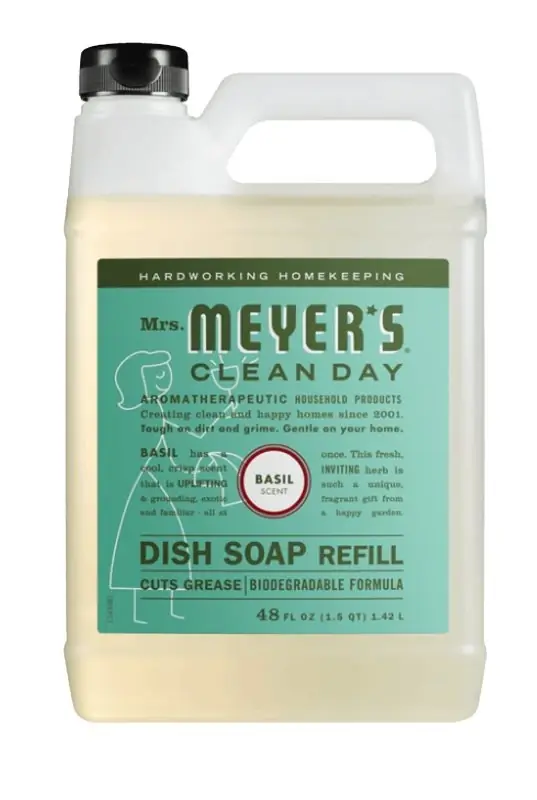 Mrs. Meyer‘s Clean Day Basil Scent Liquid Dish Soap Refill 48 Oz 1 Pk