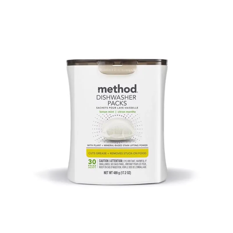 Method Lemon Mint Scent Pods Dishwasher Detergent 17.2 Oz 30 Pk