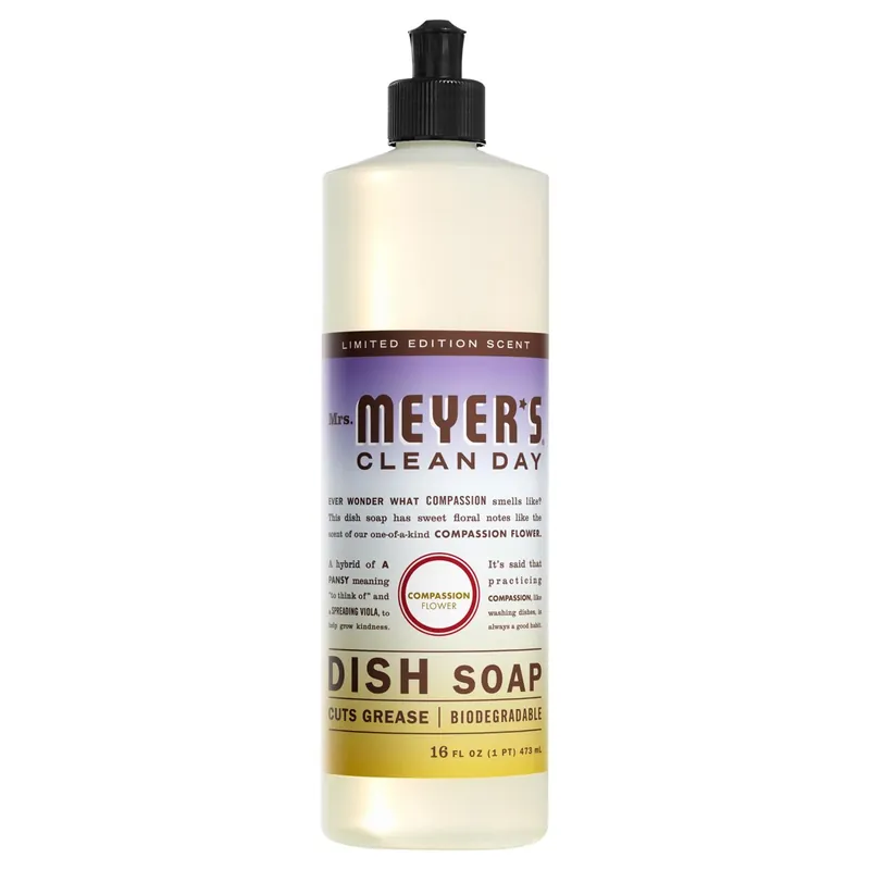 Mrs. Meyer‘s Clean Day Compassion Flower Scent Liquid Dish Soap 16 Oz 1 Pk