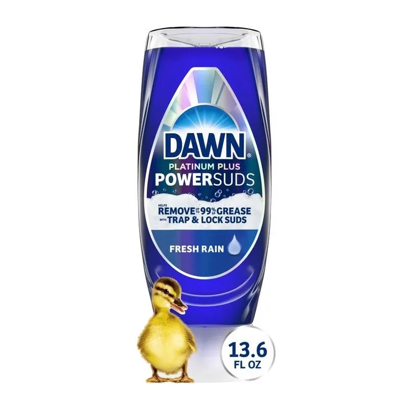 Dawn Platinum Plus PowerSuds Fresh Scent Dishwashing Liquid – 13.6 oz Concentrated Antibacterial Soap