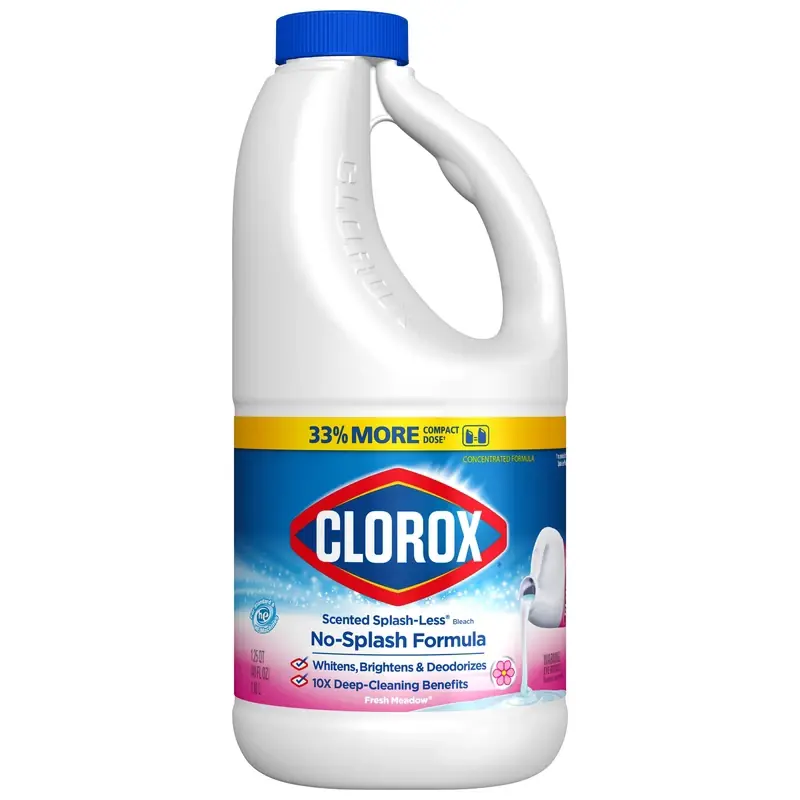 Splash-less Fresh Meadow Scent Bleach 40 Ounce Liquid Cleaner