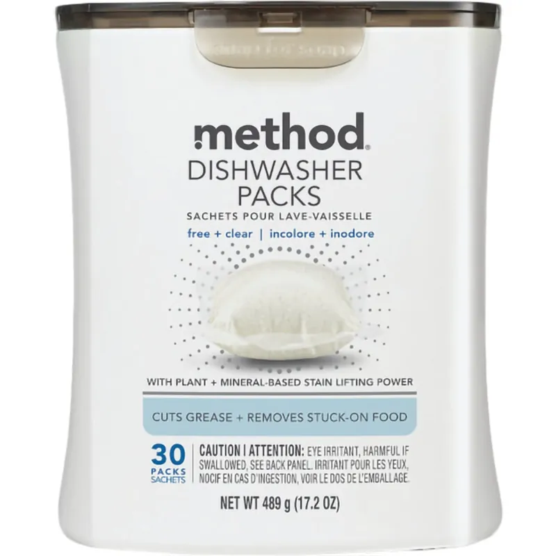 Method Free & Clear Scent Pods Dishwasher Detergent 17.2 Oz 30 Pk