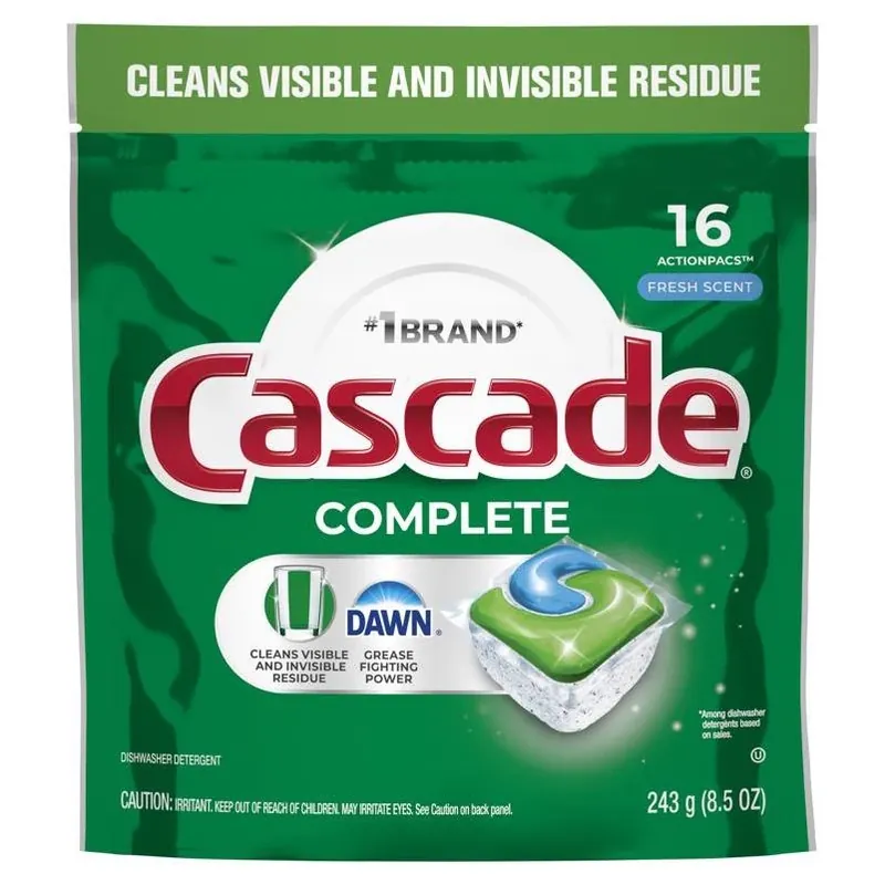 Cascade ActionPacs Dishwasher Pods – 16 Count, 7.4 oz, Fresh Scent